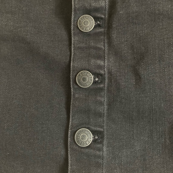 Madewell Denim Black Skirt Buttons Women Size 27 Fall Short Mini Fashion - Picture 2 of 3